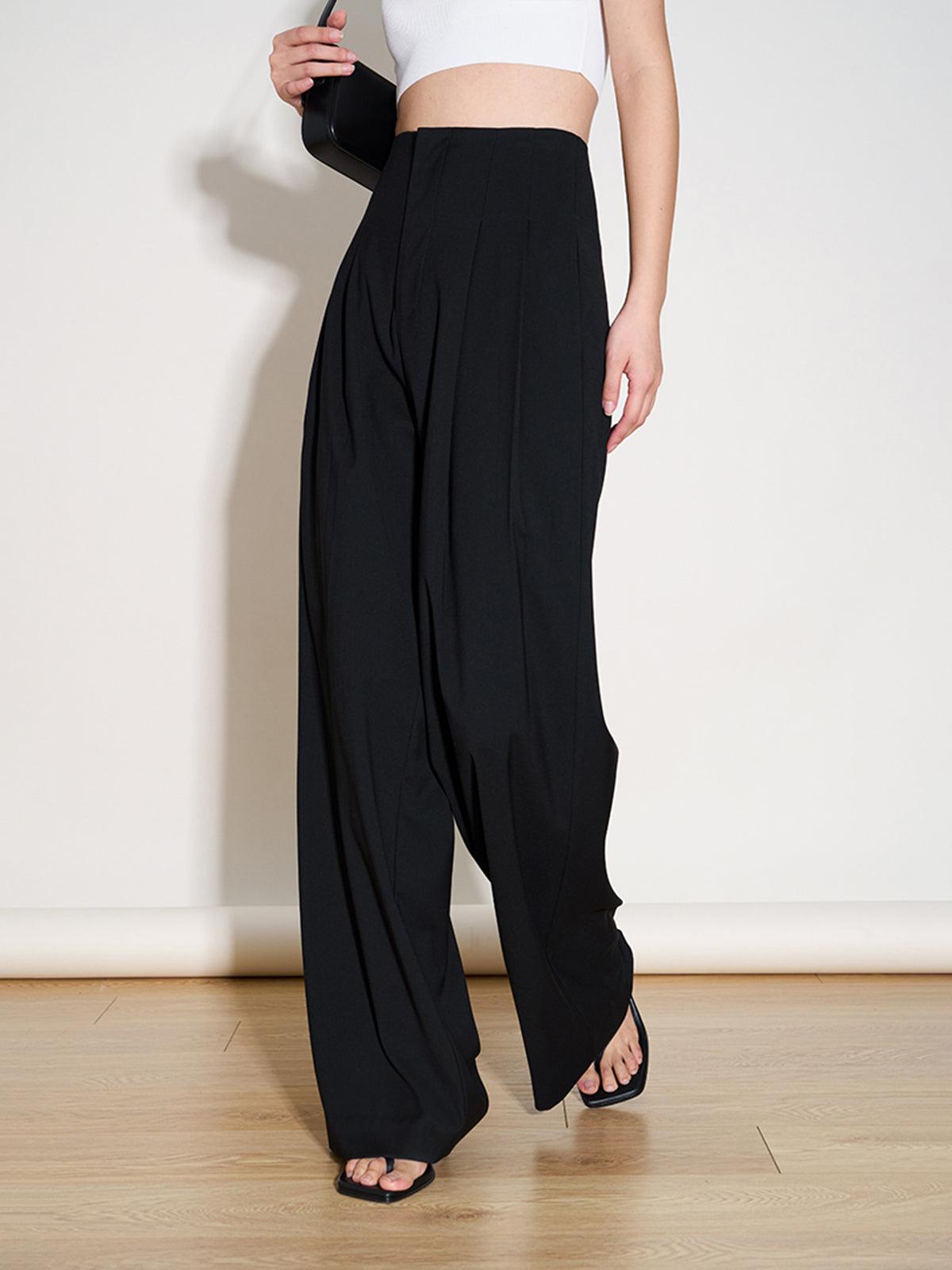 Effortless Flowy Wide Leg Dress Trousers