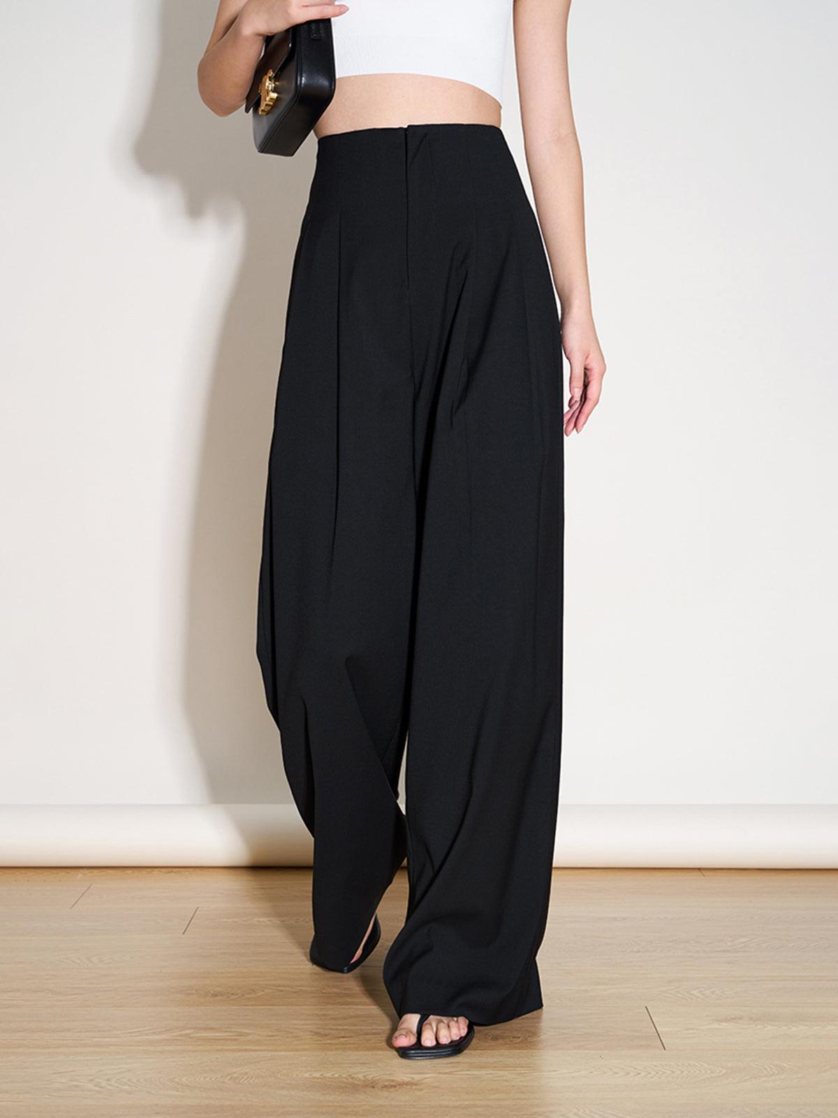 Effortless Flowy Wide Leg Dress Trousers