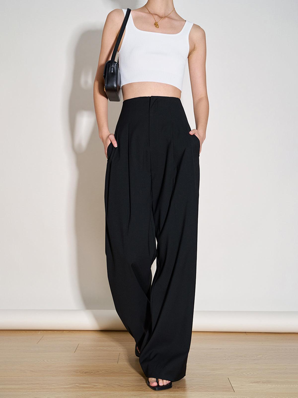 Effortless Flowy Wide Leg Dress Trousers