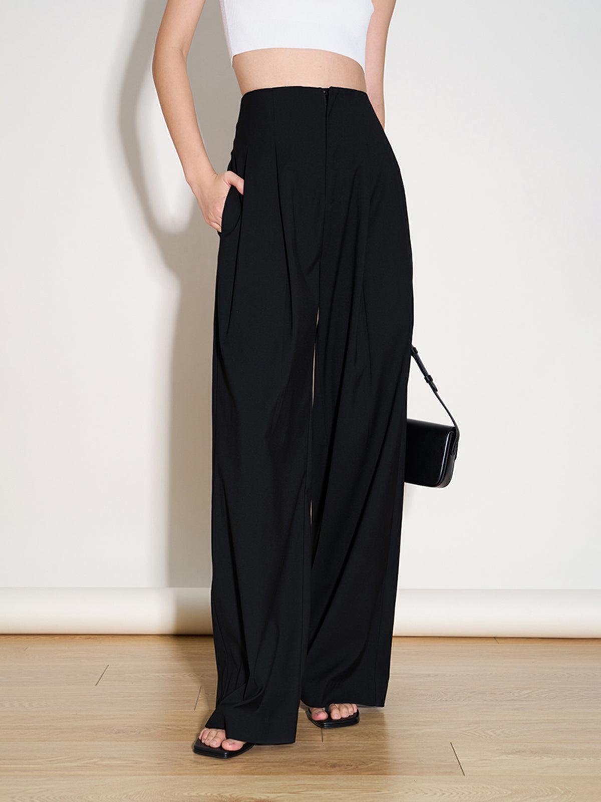 Effortless Flowy Wide Leg Dress Trousers
