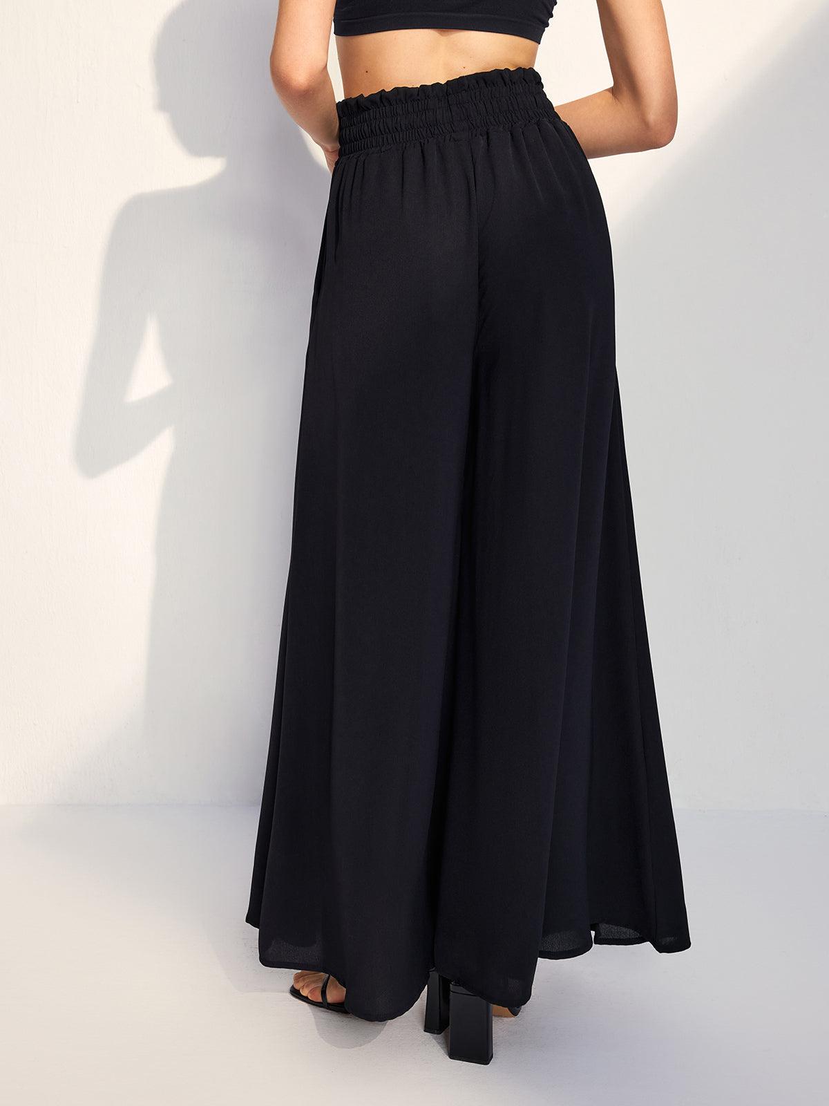 Casual Drawstring Elastic Waist Trousers