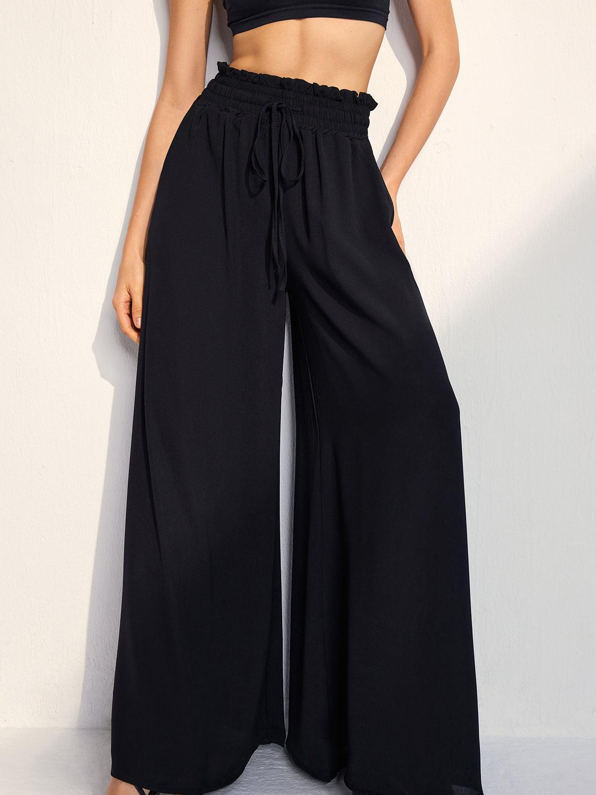 Casual Drawstring Elastic Waist Trousers