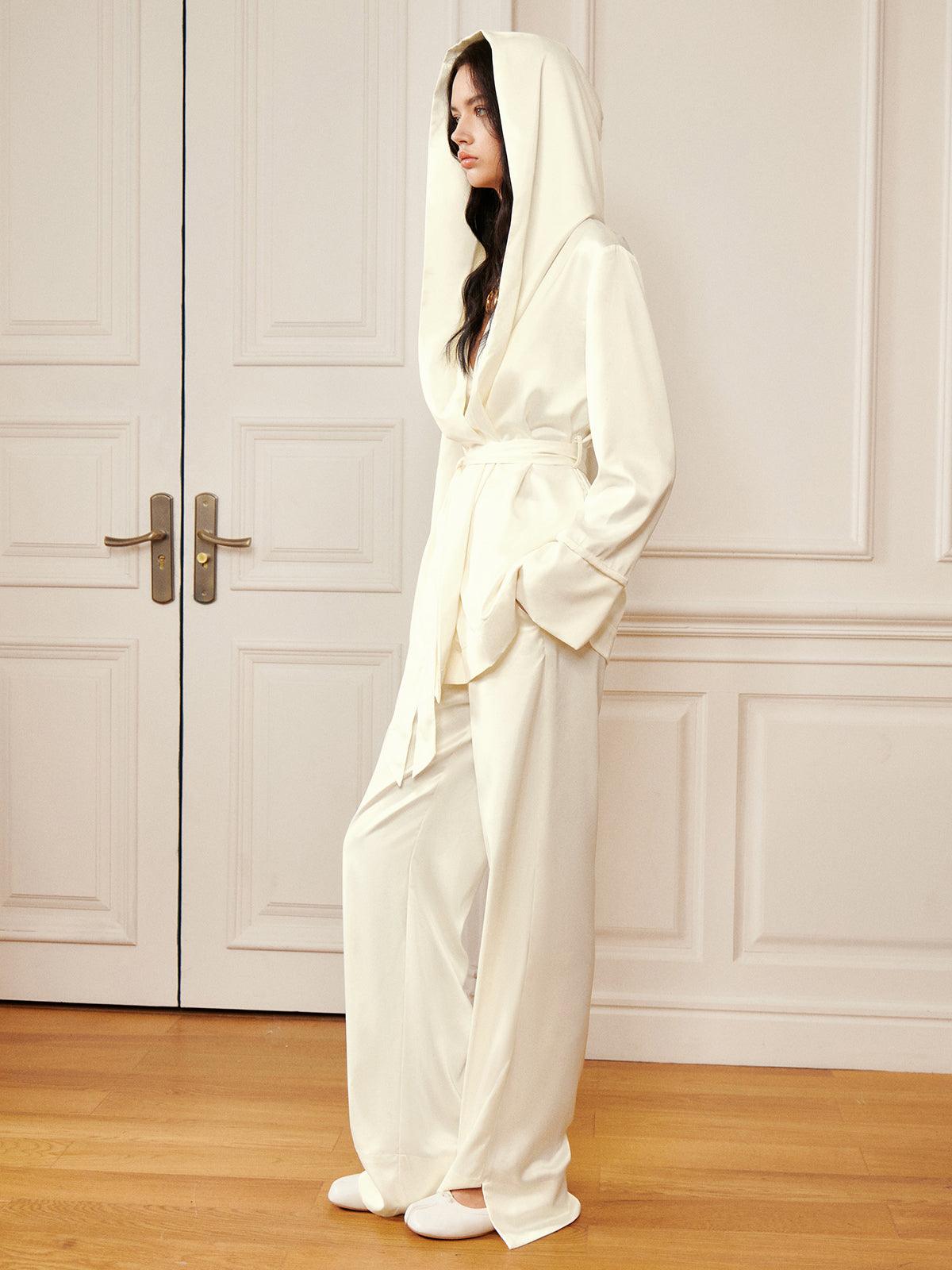 Satin Solid Split Palazzo Trousers