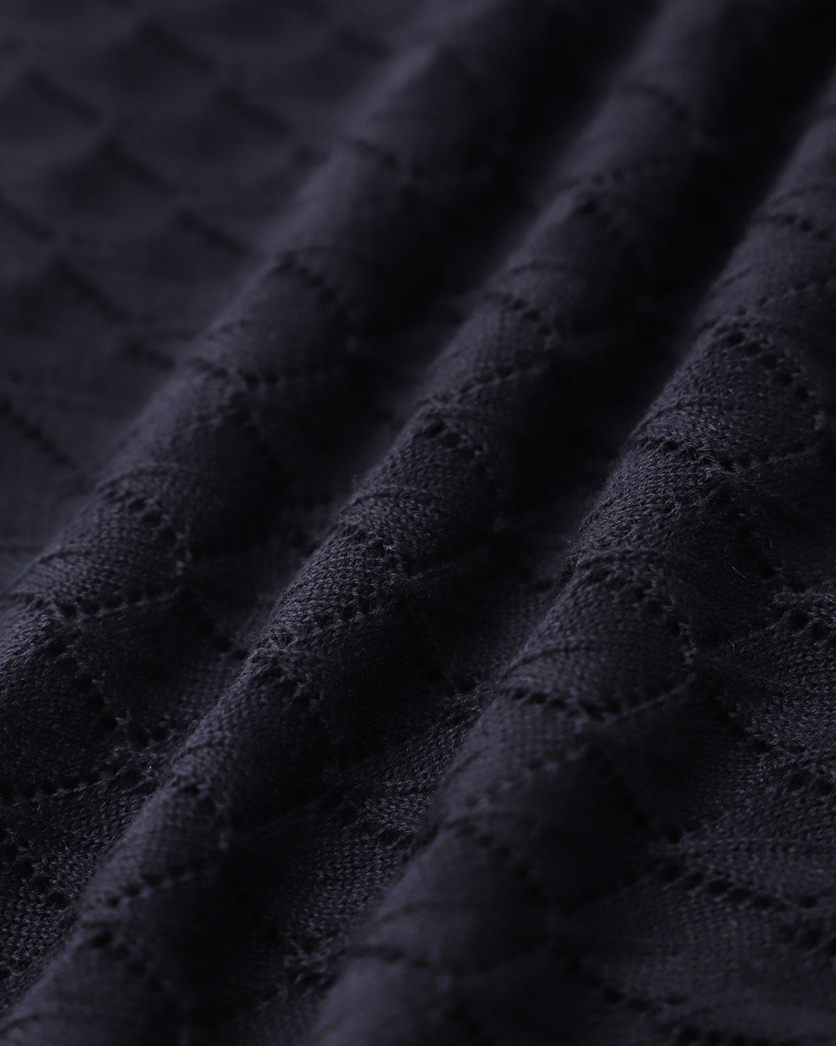 Blue Textured Crochet Tank Top