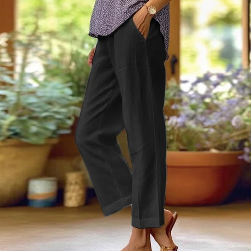 Solid Colour Simple Loose Casual Trousers