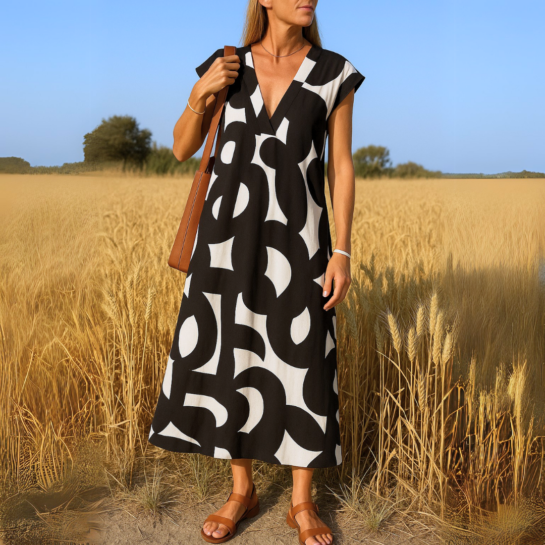 Valérie | Lagana Dress with V-Neck
