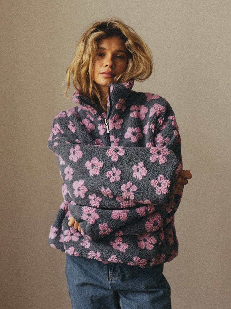 Isla™ - Floral Fleece Pullover