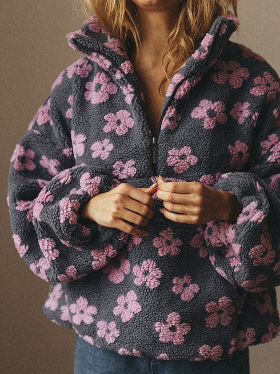 Isla™ - Floral Fleece Pullover