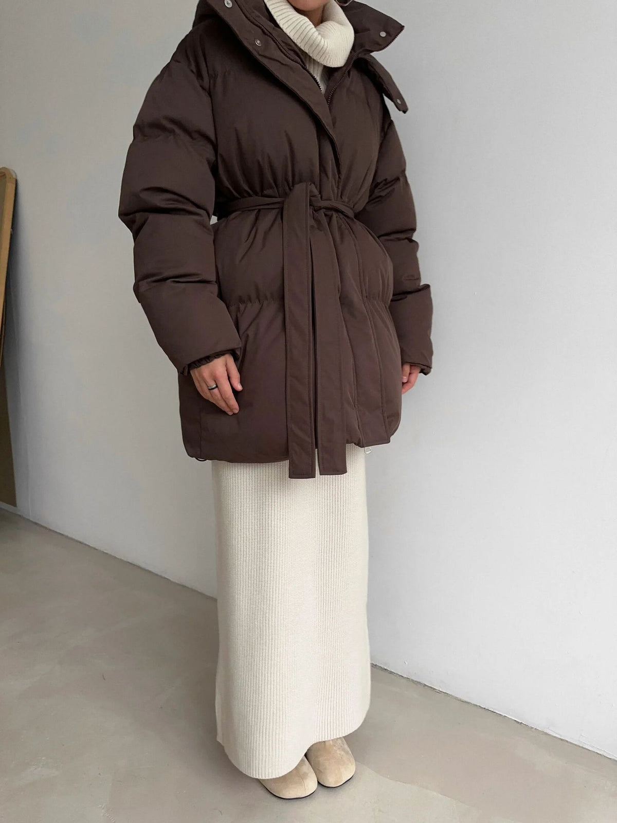 Abrigo Aurora™ – Hooded Puffer Coat