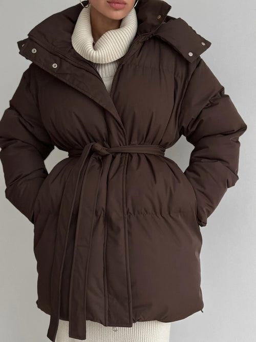 Abrigo Aurora™ – Hooded Puffer Coat