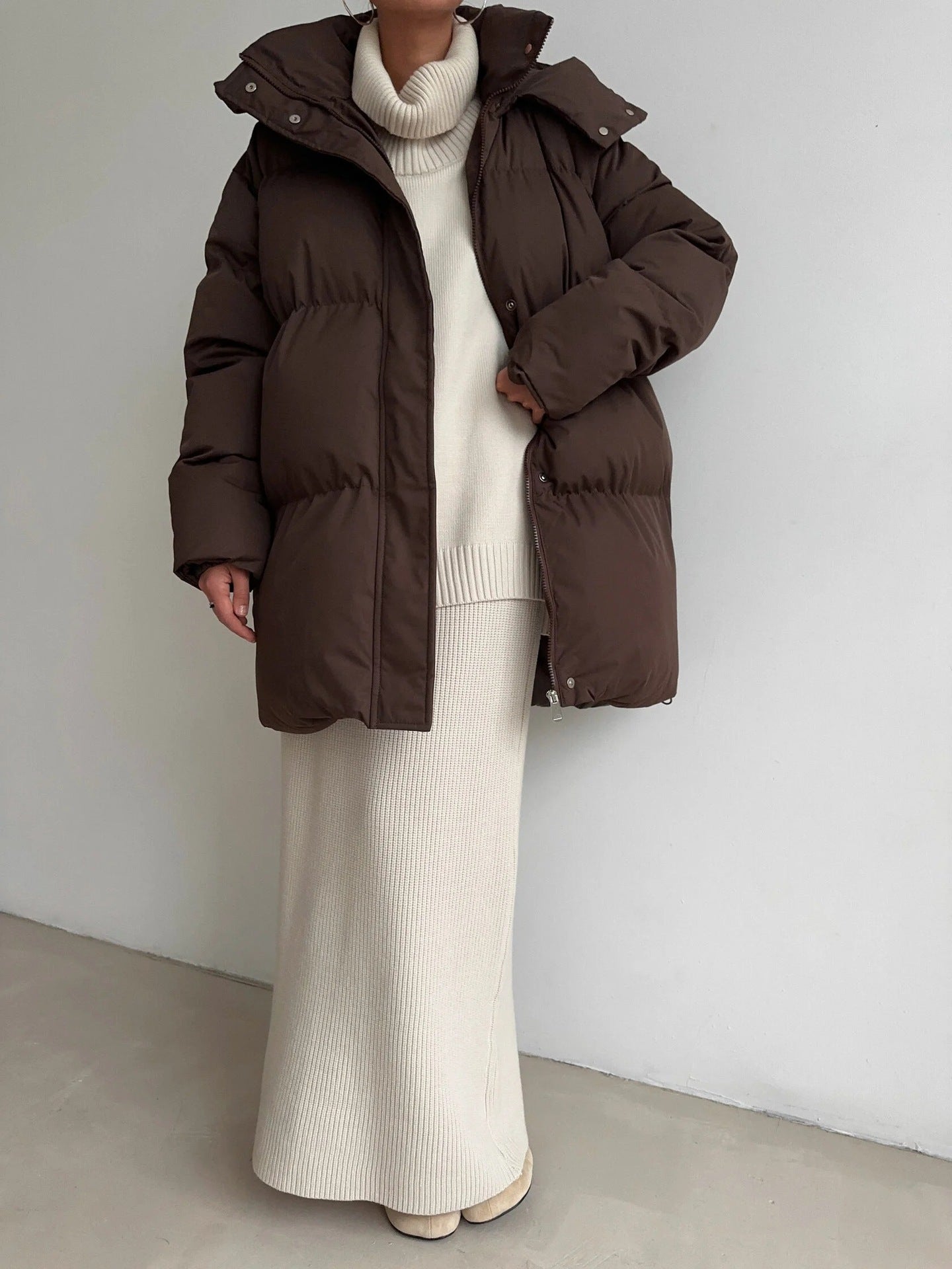 Abrigo Aurora™ – Hooded Puffer Coat