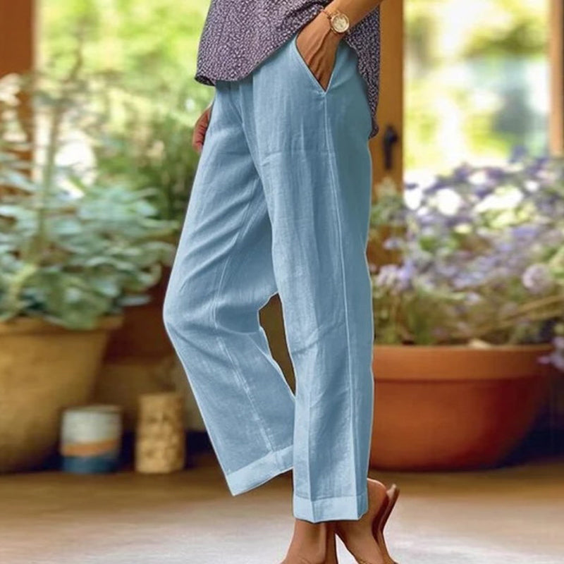 Solid Colour Simple Loose Casual Trousers