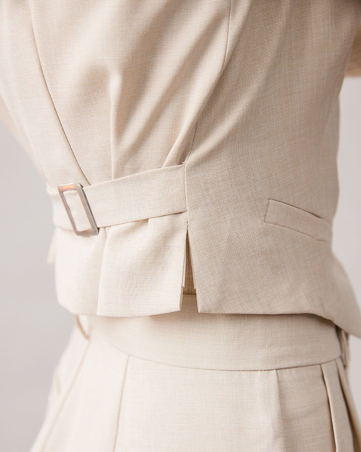 The Apricot Round Neck Button-Up Waistcoat