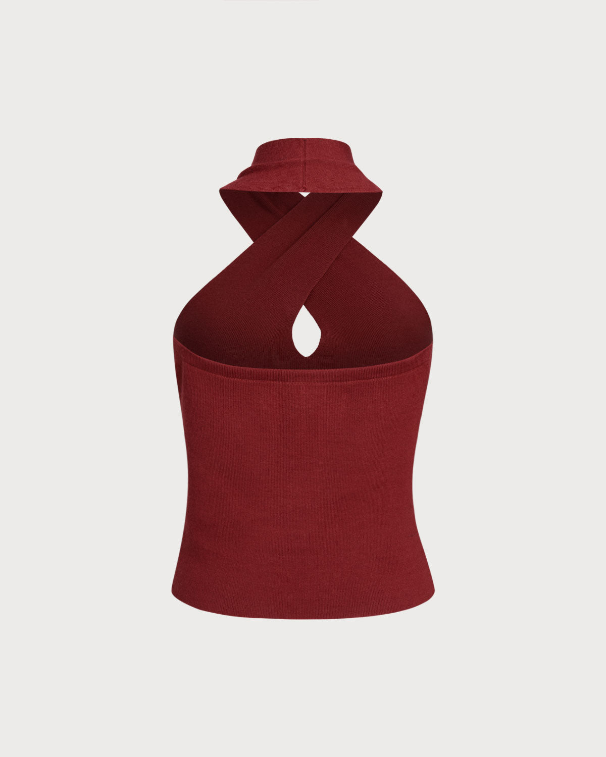 Red Knit Halter Vest