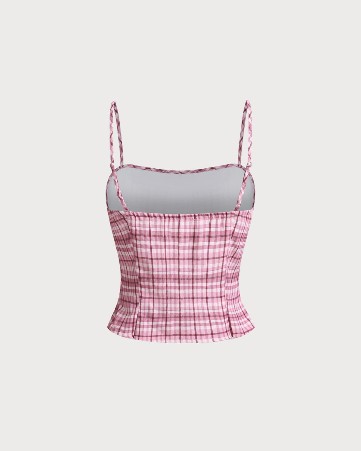 Pink Plaid Cami Top