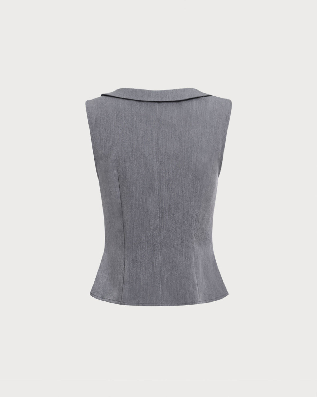 Grey Collared Button Tank Top