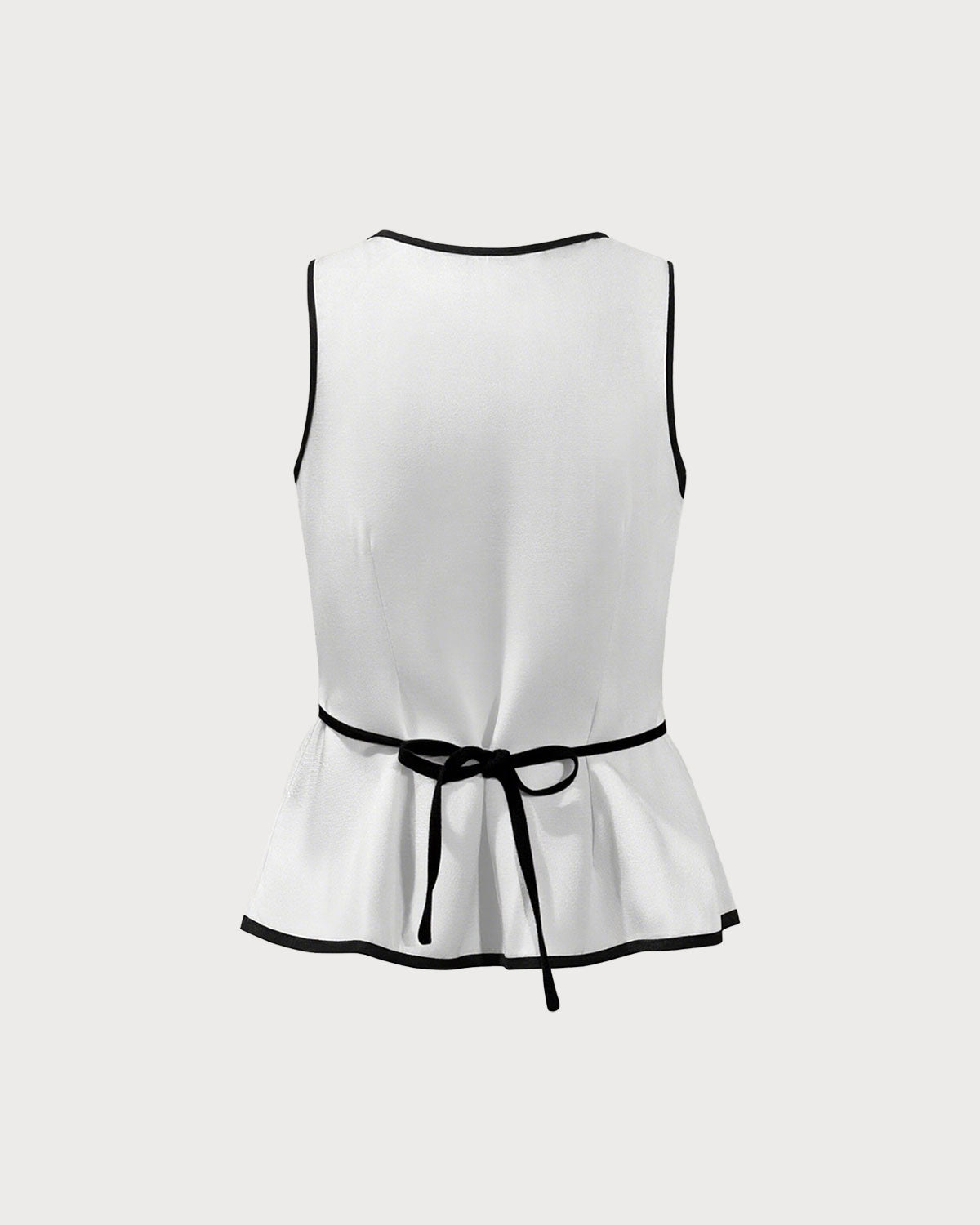 Off White Contrasting Vest